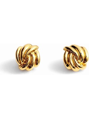 Venüs Design Çelik Manor Küpe Gold Renkli Çivi Model Kadın Kullanıcılar İçin Şık Tasarım