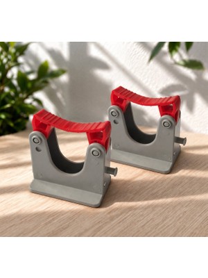 Die Grup 2 Adet Duvara Monte Mop ve Temizlik Aparatı Tutucu – Kaymaz Güçlü Tutucu, Metal ve Ahşap Sa