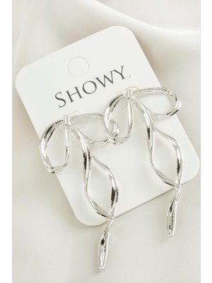 Zero Land Muratech Fiyong Yeni Sezon Metal Küpe-Gümüş Rengi