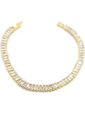 Die Grup Baget Taşlı Su Yolu Bileklik - Altın