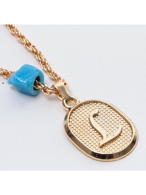 Zero Land Muratech Plastik Boncuklu Burgulu Harfli Kolye-L