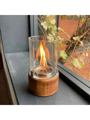 Starfire MINIQ Kayın Masaüstü Bioethanol Şömine – Dumansız, Kokusuz, Gerçek Alev