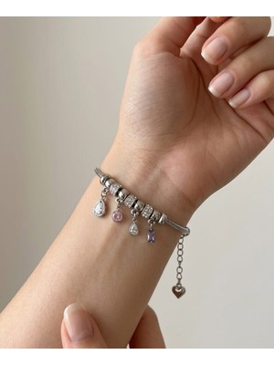 Stainless Steel Çelik Charm Bileklik