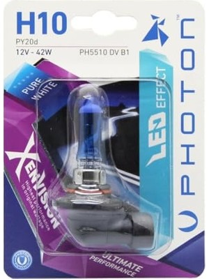 Ampul H10 12V 42W Xen Vision (Tekli Blister) (Beyaz Işık) 6000K Pht PH5510 Dv B1