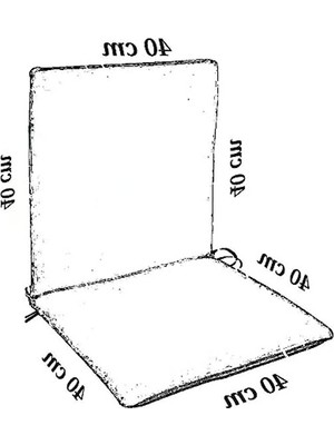 Mer-Tim Bahçe Balkon Salon Siyah Sandalye Minderi (Arkalıklı)