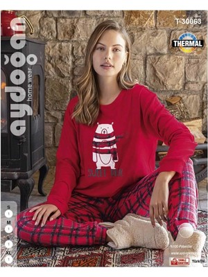 Street Beauty Aydoğan 30063 Thermal Bisiklet Uzun Kol Pijama Takımı