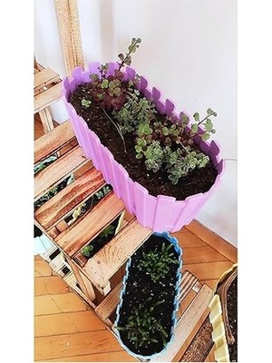 Akasya Balkon Saksı 30 cm 3 Litre (Beyaz)