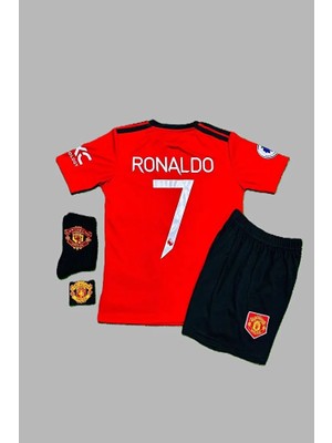 Cristiano Ronaldo 2022-23 Sezonu Manchester United Çocuk Forması 4'lü Set