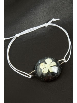 Zero Land Muratech Kartopu Çiçeği Epoksi Bileklik-Beyaz