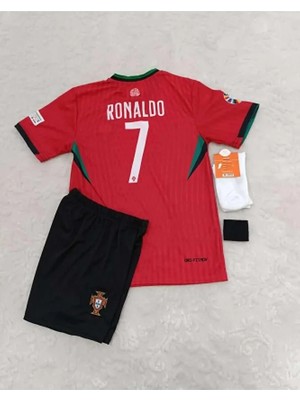 Portekiz 2024-25 Yeni Sezon Cristiano Ronaldo Iç Saha Çocuk Forması 4'lü Set