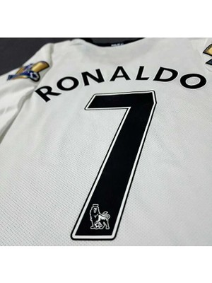 Manchester/united Moskova 2008/09 Sezonu Cristiano Ronaldo Nostalji Forması (Beyaz)