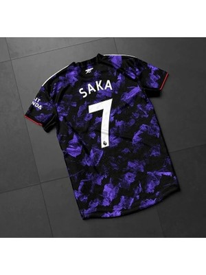 A.r.s.e.n.a.l 2023/24 Yeni Sezon Bukayo Saka Özel Konsept Forması (Mor)
