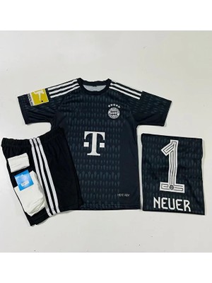 B.a.y.e.r.n M.ü.n.i.h 2023/24 Yeni Sezon Manuel Neuer Kaleci Çocuk Forması 4'lü Set