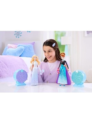 Cekar Store Filmden Ilham Alan  Disney Karlar Ülkesi Anna Bebek, Aksesuarlar, Kar Tanesi Şeklinde Değerli Taş Kutusu ile Çocuk Yüzüğü Dahil 8 Sürpriz ve 9 Oyun Parçası, JJY37