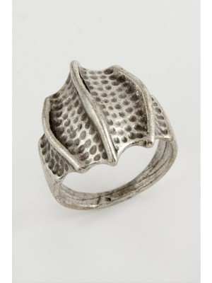 Zero Land Muratech Osmanlı Işlemeli Metal Yüzük-Gümüş Rengi