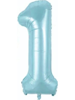 Deniz Parti 1 Rakam Mavi Folyo Balon 34''- 76 cm