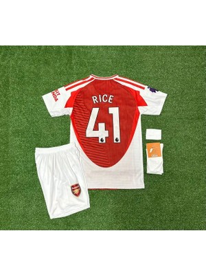 Arsenal 2025-26 Yeni Sezon Declan Rice Iç Saha Çocuk Forması 4lü Set