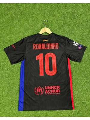 Barcelona Yeni Sezon Ronaldinho Yetişkin Forması (Black)