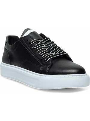 Garajmen Siyaha Beyaz Renkli Ipli Comfort Erkek Günlük Ayakkabı