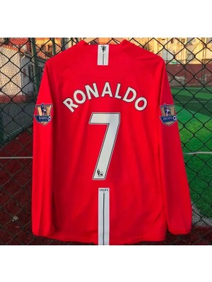 M.unitedd 2008 Moskova Şampiyonlar Ligi Finali Cristiano Ronaldo Forması (Red)