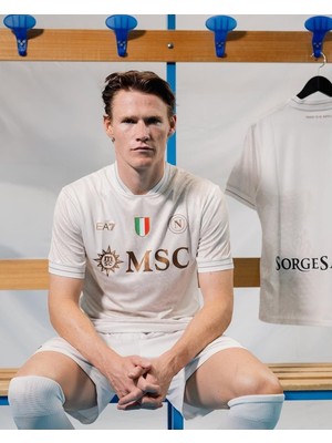 Napoli 2025/26 Yeni Sezon Isimsiz Deplasman Forması (Whitegold)