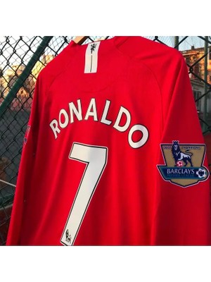 Manchester/united 2008 Moskova Şampiyonlar Ligi Finali Cristiano Ronaldo Forması (Red-Uzun Kol)