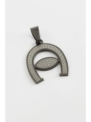 Zero Land Muratech Nal Çelik Kolye Ucu 2,5 Cm-Siyah