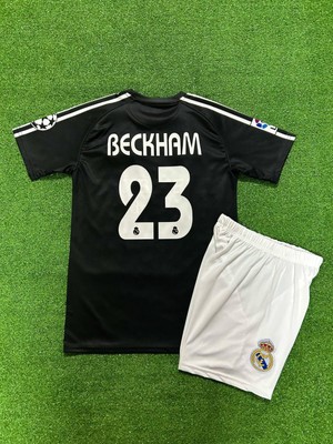 Real Madrid 2004/05 Sezonu David B.e.c.k.h.a.m Nostalji Çocuk Forması (Black)