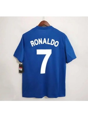 Moskova 2008 Şampiyonlar Ligi Finali Cristiano Ronaldo Nostalji Forması (Blue)