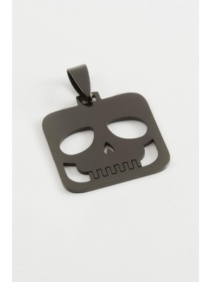 Zero Land Muratech Kuru Kafa Çelik Kolye Ucu 2,5 Cm-Siyah