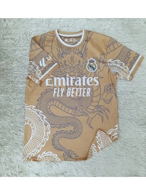 R.e.a.l M.a.d.r.i.d 2024/25 Dragon Desenli Özel Konsept Forması (Gold)