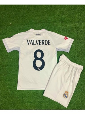 Real Madrid 2025/26 Yeni Sezon Valverde Iç Saha Çocuk Forması