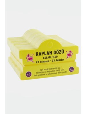 Zero Land Muratech Kaplan Gözü - Aslan Burç Bileklik Kartı-Sarı