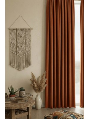 Dokuar Kadife Dokulu Premium Büzgü Ekstraforlu Düz Polyester Fon Perde