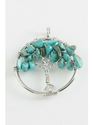 Zero Land Muratech Turkuaz Kalp Doğaltaş Kolye Ucu-Turkuaz