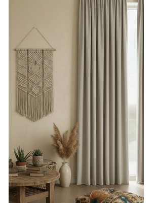 Dokuar Kadife Dokulu Premium Büzgü Ekstraforlu Düz Polyester Fon Perde