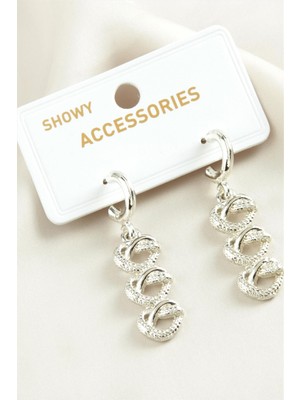 Zero Land Muratech Kalp Tr Metal Küpe-Gümüş Rengi