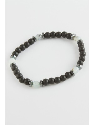 Zero Land Muratech Akik Hematit Onix Doğaltaş Bileklik-Yeşil