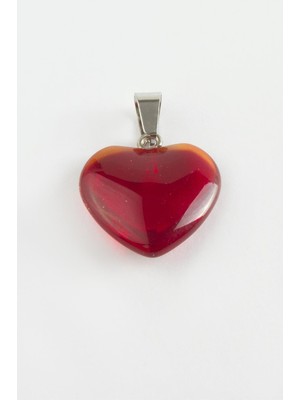 Zero Land Muratech Kuvars Kalpli Doğaltaş Kolye Ucu-Bordo