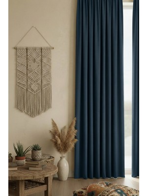 Dokuar Kadife Dokulu Premium Büzgü Ekstraforlu Düz Polyester Fon Perde