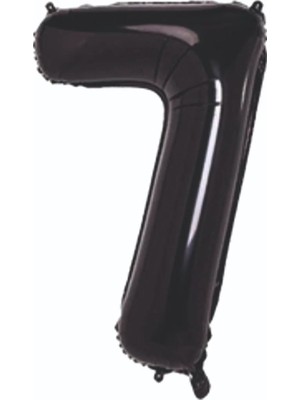 Deniz Parti 7 Rakam Siyah Folyo Balon 34''- 76 cm
