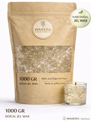 Waxera %100 Saf Jel Wax 1000 gr – Şeffaf Mum Yapım Jeli - Hobi ve Dekoratif Mum Yapımı Için