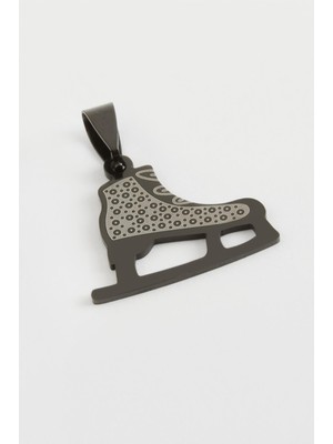 Zero Land Muratech Buz Pateni Çelik Kolye Ucu 2,5 Cm-Siyah