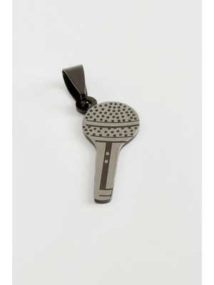 Zero Land Muratech Mikrofon Çelik Kolye Ucu 2,5 Cm-Siyah