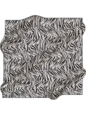 Aker Nostalji Tivil Ipek Eşarp Siyah 8573-911