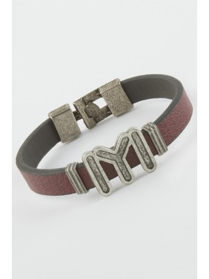 Zero Land Muratech Kayı Boyu Suni Deri Bileklik-Bordo