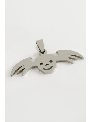 Zero Land Muratech Hayalet Çelik Kolye Ucu 4,5 Cm-Gümüş Rengi