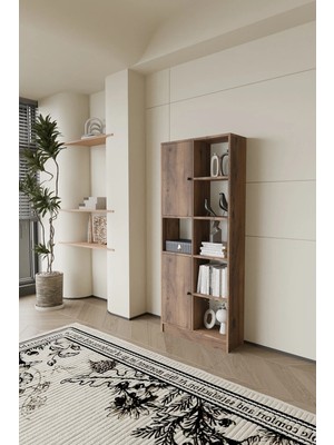 Gani Home Linea Kitaplık Kapaklı 8 Raf