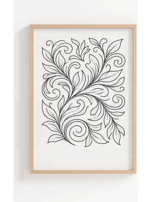 Tontilika Çizgisel Denge 3’lü Ahşap Çerçeveli Tablo Seti