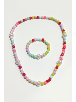 Zero Land Muratech Inci Boncuk Çocuk Set Kolye-Renkli